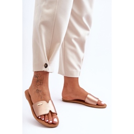 Cómodos Zapatos De Tacón Plano Mujer Oro Rosa Coraline dorado 1
