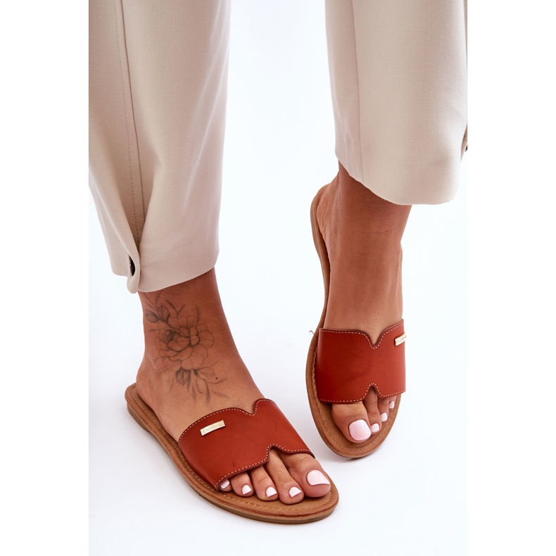 Sandalias Mujer Cómodas Tacón Plano Marrón Coraline 1