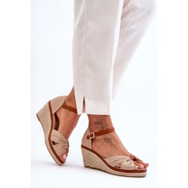 Sandalias de cuña Artista en beige 2