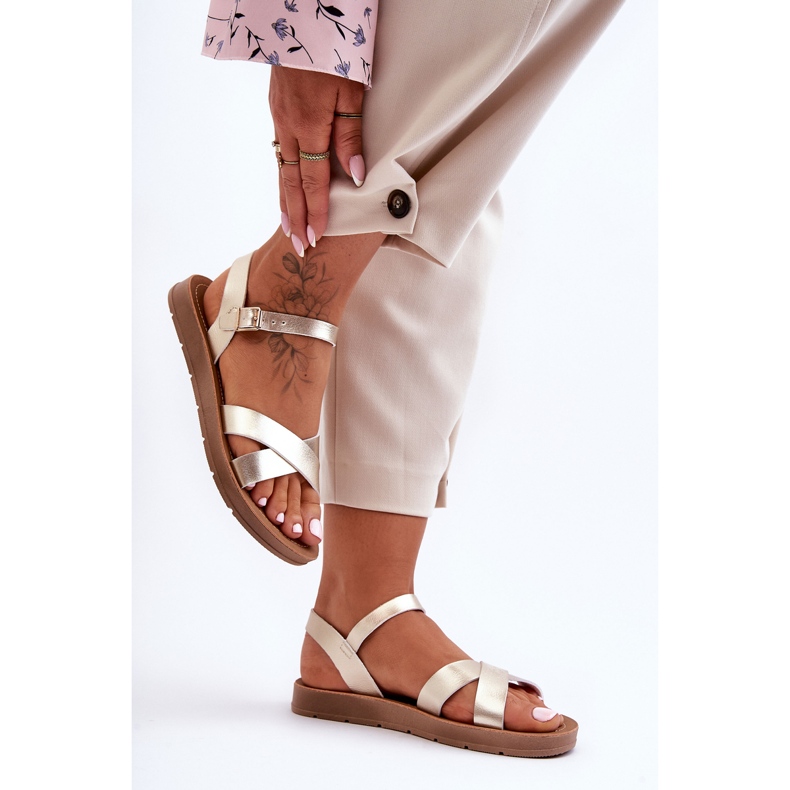 Sandalias Clásicas Mujer Piel Talisma Dorado 1