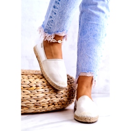 Alpargatas Clásicas Mujer Big Star JJ274951 Blanco y Gris 3