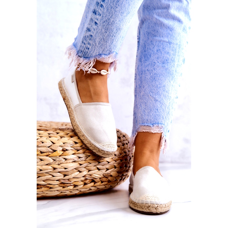 Alpargatas Clásicas Mujer Big Star JJ274951 Blanco y Gris 3
