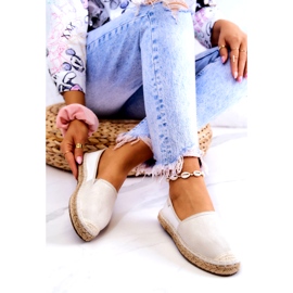 Alpargatas Clásicas Mujer Big Star JJ274951 Blanco y Gris 4