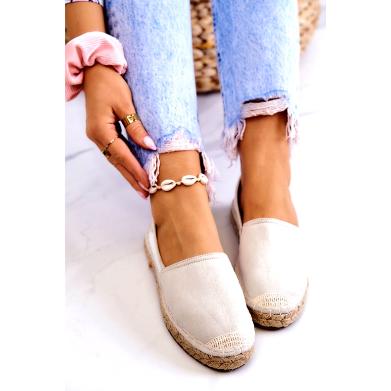 Alpargatas Clásicas Mujer Big Star JJ274951 Blanco y Gris 5