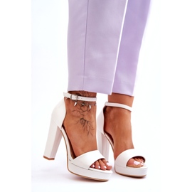 Sandalias Tacón Mandy Blancas blanco 1 Sandalias Tacón Mandy Blancas blanco 1