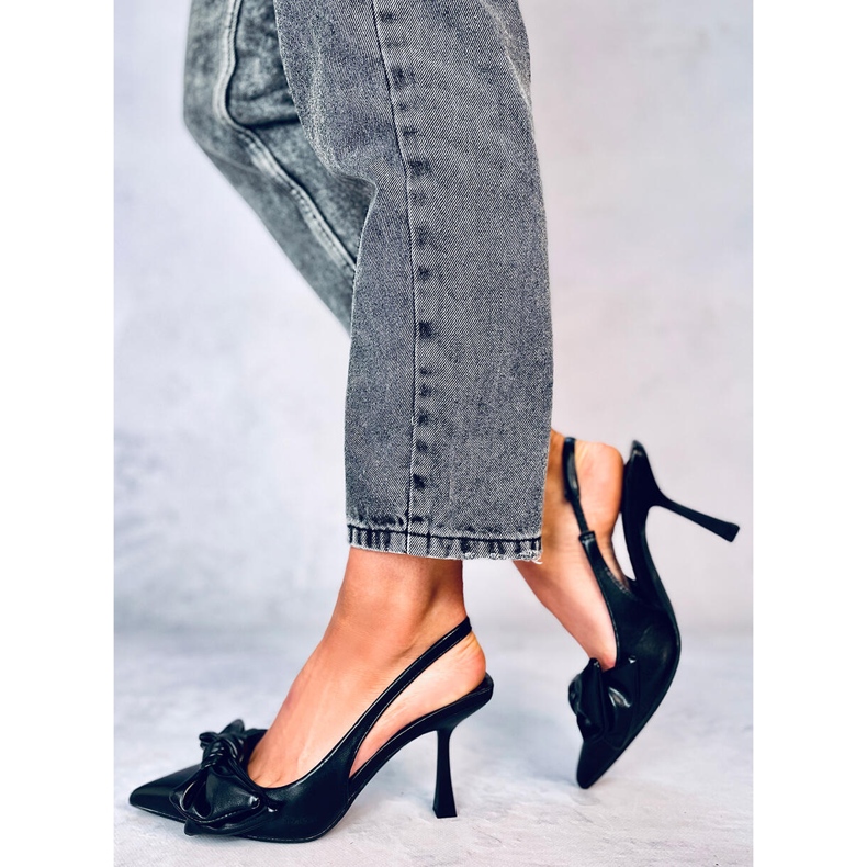 Salón tacón abierto Deluna Negro 2 Salón tacón abierto Deluna Negro 2