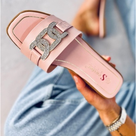 Chanclas Mille Pink con circonitas cúbicas rosado 5