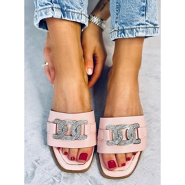 Chanclas Mille Pink con circonitas cúbicas rosado 3
