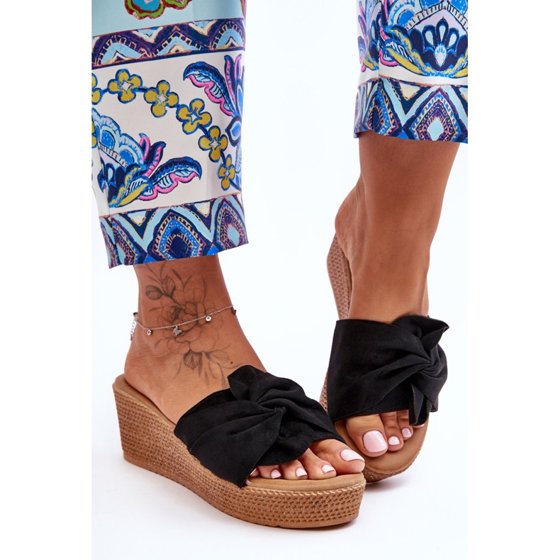 Chanclas Mujer Cuña Calama Negro 1