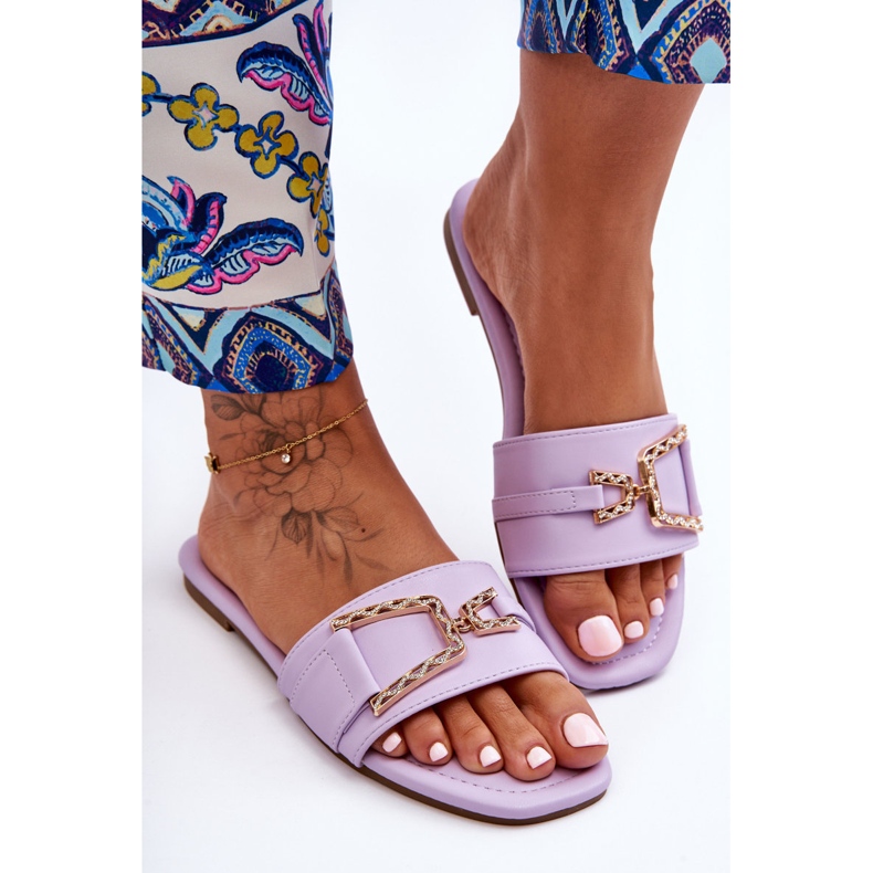 Pantuflas Clásicas De Mujer Con Adornos Morado Impresionante violeta 2 Pantuflas Clásicas De Mujer Con Adornos Morado Impresionante violeta 2
