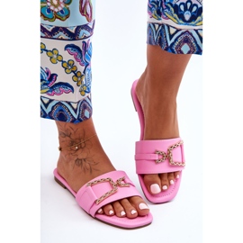 Pantuflas Clásicas De Mujer Con Impresionante Decoración Rosa rosado 7