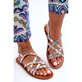 Sandalias Mujer Alemona Plata 1