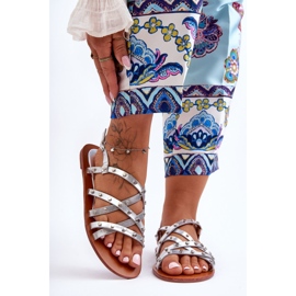 Sandalias Mujer Alemona Plata 5