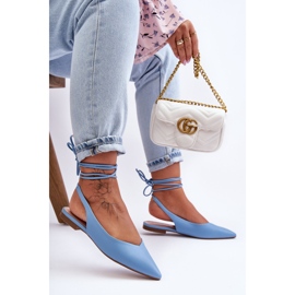 PG1 Bailarinas de Mujer con Tiras Azul Lilly Ann 4