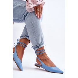 PG1 Bailarinas de Mujer con Tiras Azul Lilly Ann 5