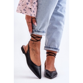 PG1 Bailarinas De Mujer Con Cordones Negro Lilly Ann 6