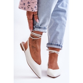 PG1 Bailarinas De Mujer Con Cordones Blanco Lilly Ann 4