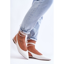 PG1 Bailarinas De Mujer Con Cordones Blanco Lilly Ann 3