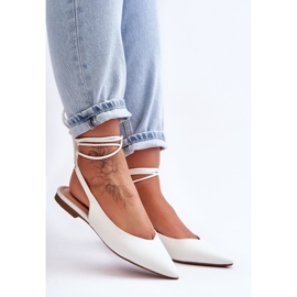 PG1 Bailarinas De Mujer Con Cordones Blanco Lilly Ann 2