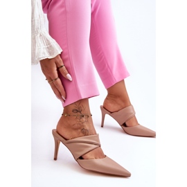 Inna Zapatillas Piel Tacón Alto Aveline Beige Oscuro 5