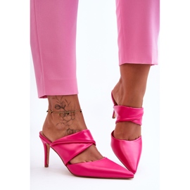 Chanclas Piel Aveline Fucsia rosa 1