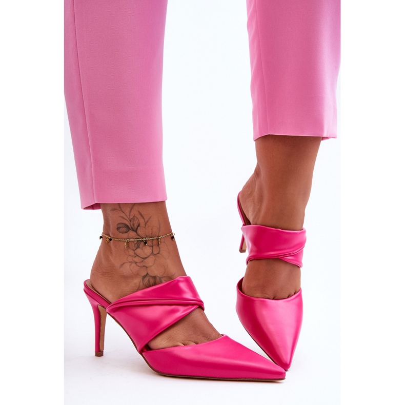 Chanclas Piel Aveline Fucsia rosa 1