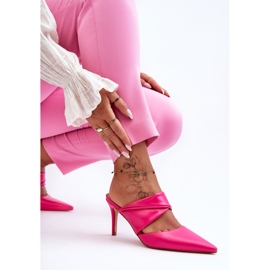 Chanclas Piel Aveline Fucsia rosado 3