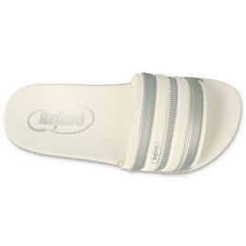 Pantuflas infantiles befado 067Y001 beige con rayas blanco 2 Pantuflas infantiles befado 067Y001 beige con rayas blanco 2