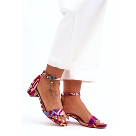 STEPHAN Sandalias De Tacón Alto De Satén Estampado Red Mix ¡Inspírame! multicolor 4 STEPHAN Sandalias De Tacón Alto De Satén Estampado Red Mix ¡Inspírame! multicolor 4