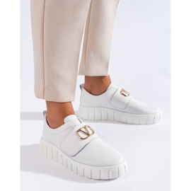 Zapatos plataforma de mujer Vinceza blancos 1