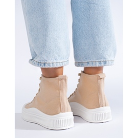 Seastar zapatillas casuales altas beige 3