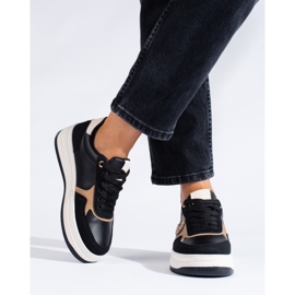 Zapatos deportivos de mujer en la plataforma negro Shelovet 2