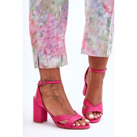 Sandalias Zipola Clásicas Fucsia Con Tacón rosado 5