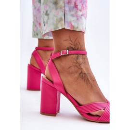 Sandalias Zipola Clásicas Fucsia Con Tacón rosado 3