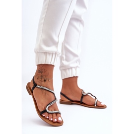 Sandalias con adornos Hayen de mujer de color negro 2