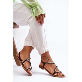 Sandalias con adornos Hayen de mujer de color negro 5