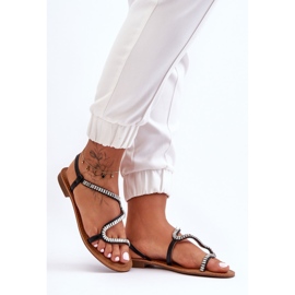 Sandalias con adornos Hayen de mujer de color negro 7