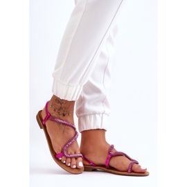 Hayen Mujer Slip-on Sandalias Con Adornos Rosa rosado 6