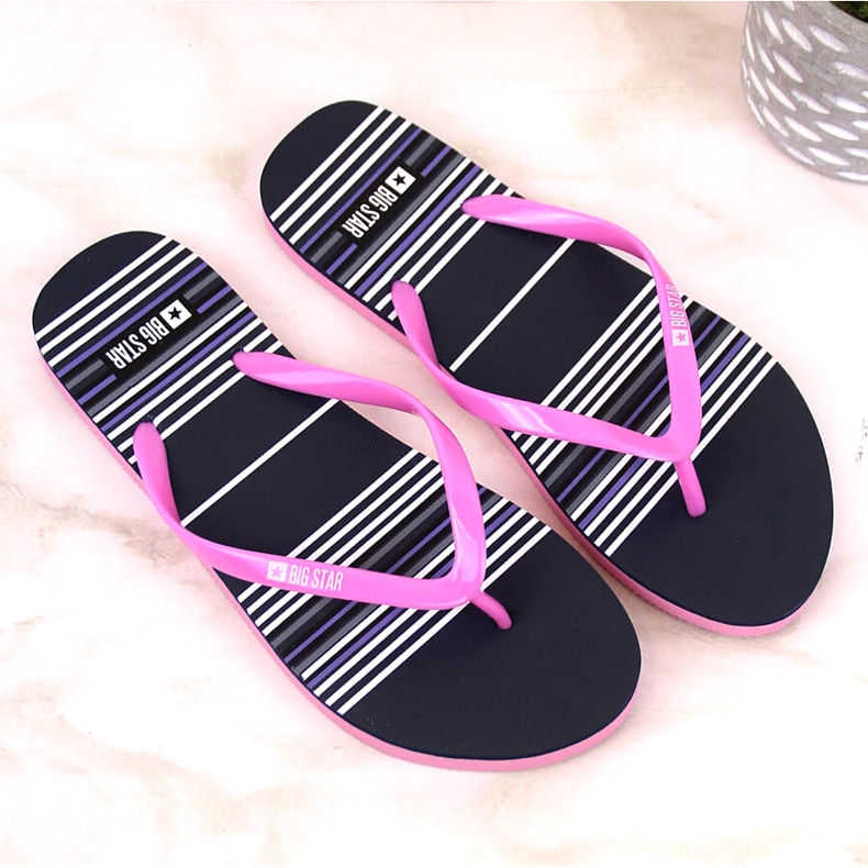 Chanclas planas Big Star W JJ274A352 rosa 4