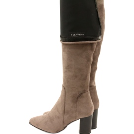 Botas de mujer elásticas color topo Caprice 9-25521-41 355 botas por encima de la rodilla beige 4
