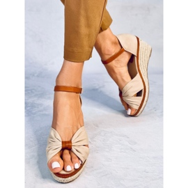 Sandalias de cuña tipo alpargata de Kristen Beige 3