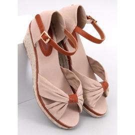 Sandalias de cuña tipo alpargata de Kristen Beige 1