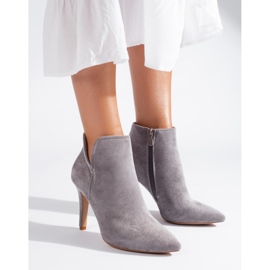 Bella Paris Botas clásicas de tacón alto gris 2