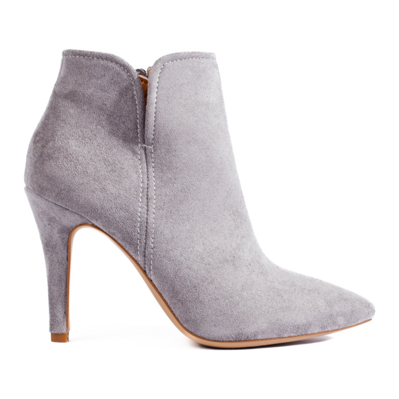 Bella Paris Botas clásicas de tacón alto gris 1