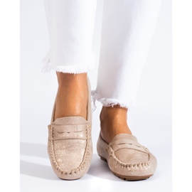 Goodin Mocasines textiles clásicos beige 2
