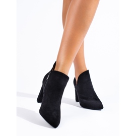 Botas de mujer Shelovet altas negras con corte negro 3