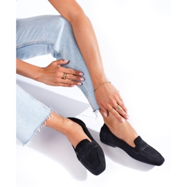 Mocasines de mujer en ante negro de Shelovet 1