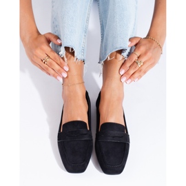 Mocasines de mujer en ante negro de Shelovet 2