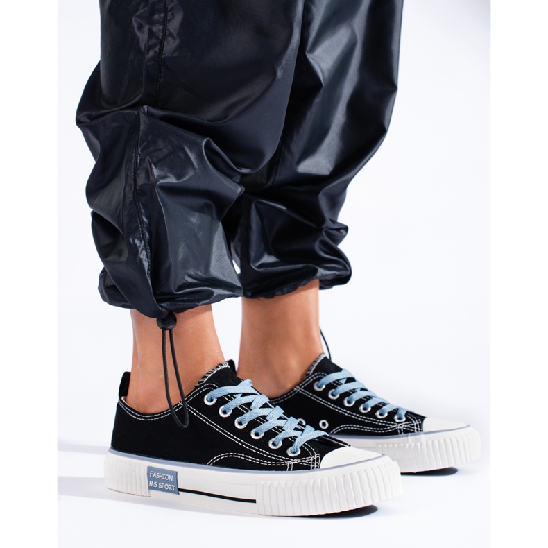 Deportivas bajas de mujer Shelovet negras negro 1