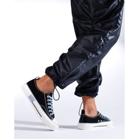 Deportivas bajas de mujer Shelovet negras negro 3